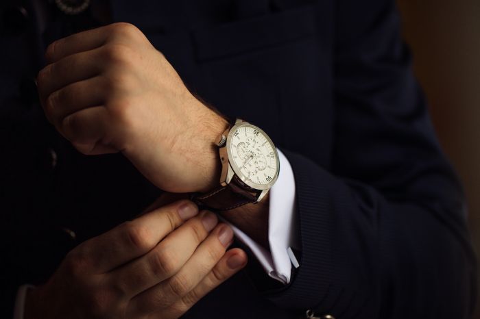 man wearing a watch