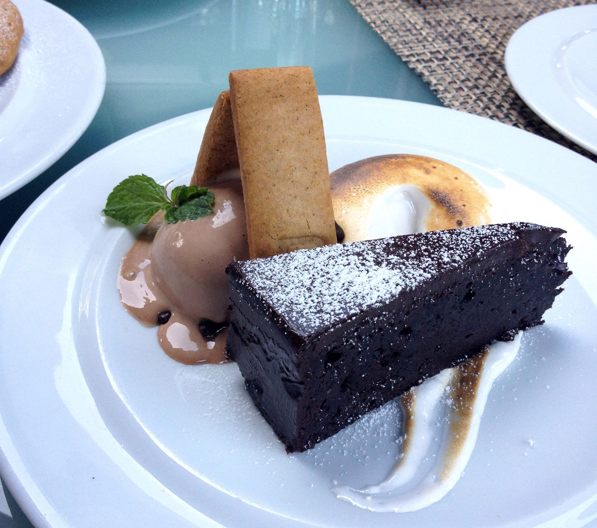 BOA Steakhouse, dessert, chocolate cake