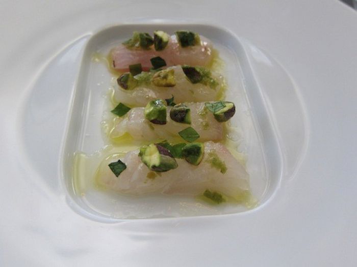 Black Sea Bass Sashimi at Jean Georges 