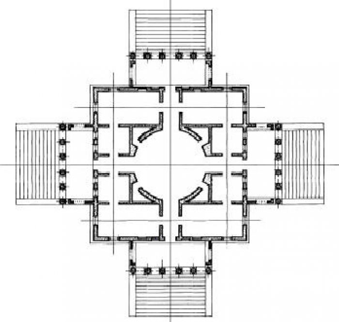 Plan of the Villa Capra, Vicenza, Andrea Palladio