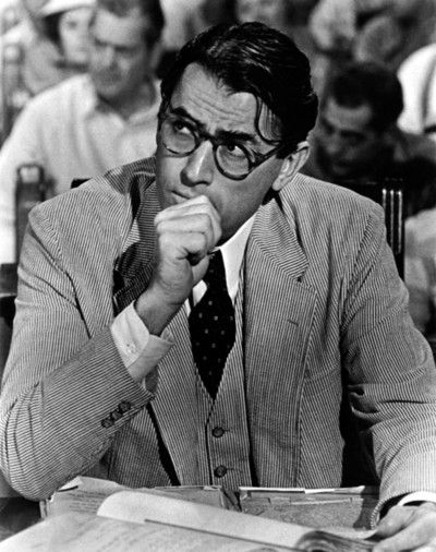 Gregory peck as Atticus Finch in the film adaptation of To Kill