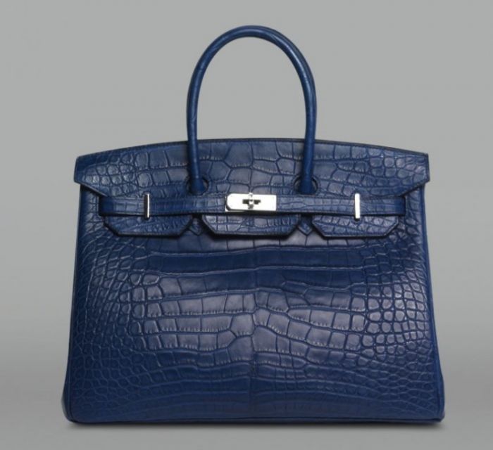 A close-up of a Hermes handbag