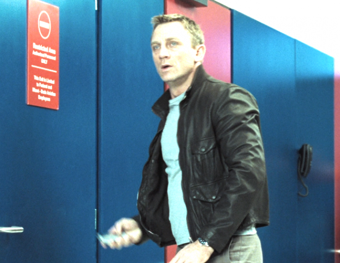Daniel Craig in Black Leather Jacket