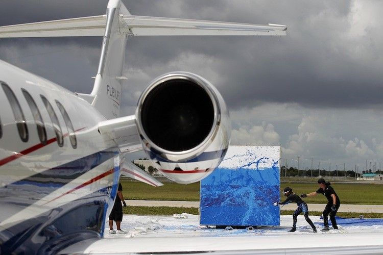 Jet Art Group Makes Masterpiece Using $10 Million Learjet Engin