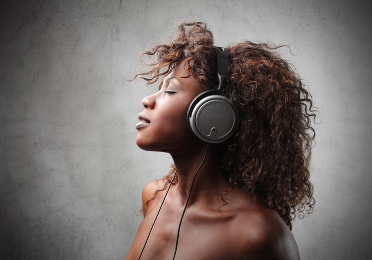 girl listening to music