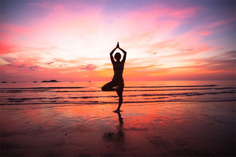 sunset yoga