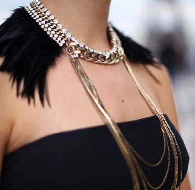 Dress Up Your LBD With Toi Et Moi's Attention-Grabbing Yvonne Feather Necklace