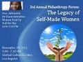 Annual Philanthropy Forum: The Legacy of Self-Made Women