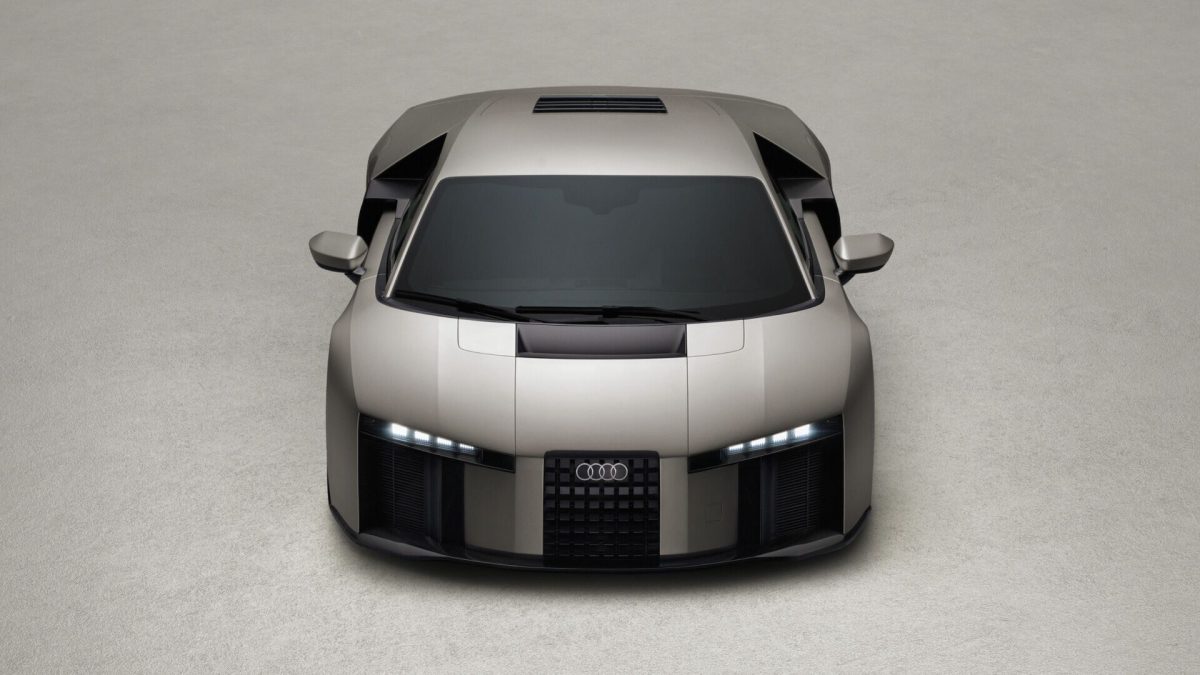 Audi Nuvolari, a hybrid supercar with 1,001 horsepower, showcases a sleek design inspired by Formula 1.