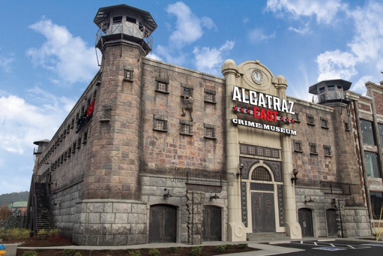 Alcatraz East Crime Museum showcasing the building's historic architecture and exhibition on U.S. law enforcement history.