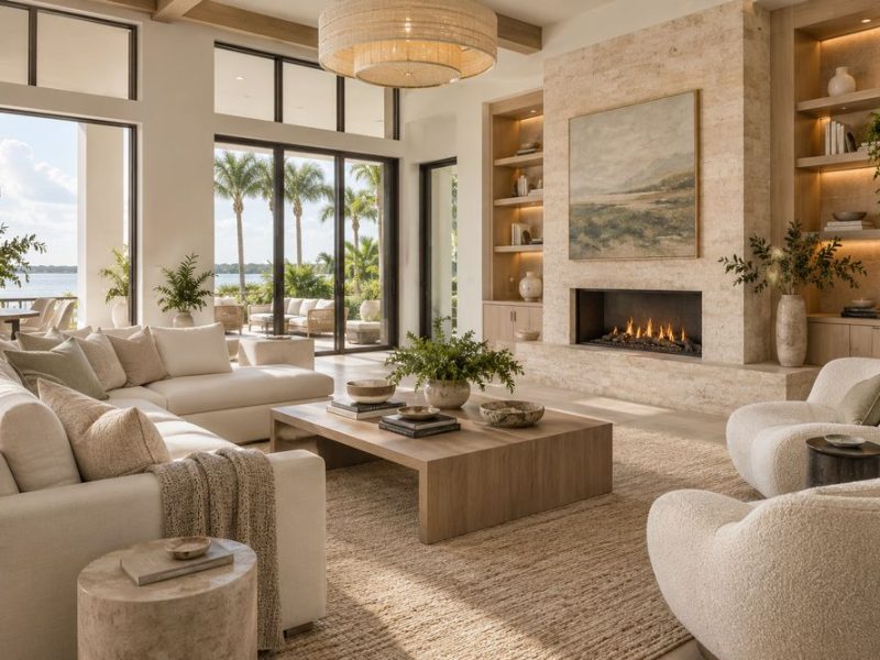 Thoughtfully designed luxury living room representing RDM Interiors in Sarasota and Lakewood Ranch, Florida