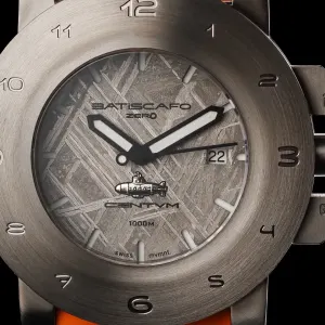BATISCAFO Zero47-1000m watch featuring a titanium case and meteorite dial, with a depth rating of 1000 meters.