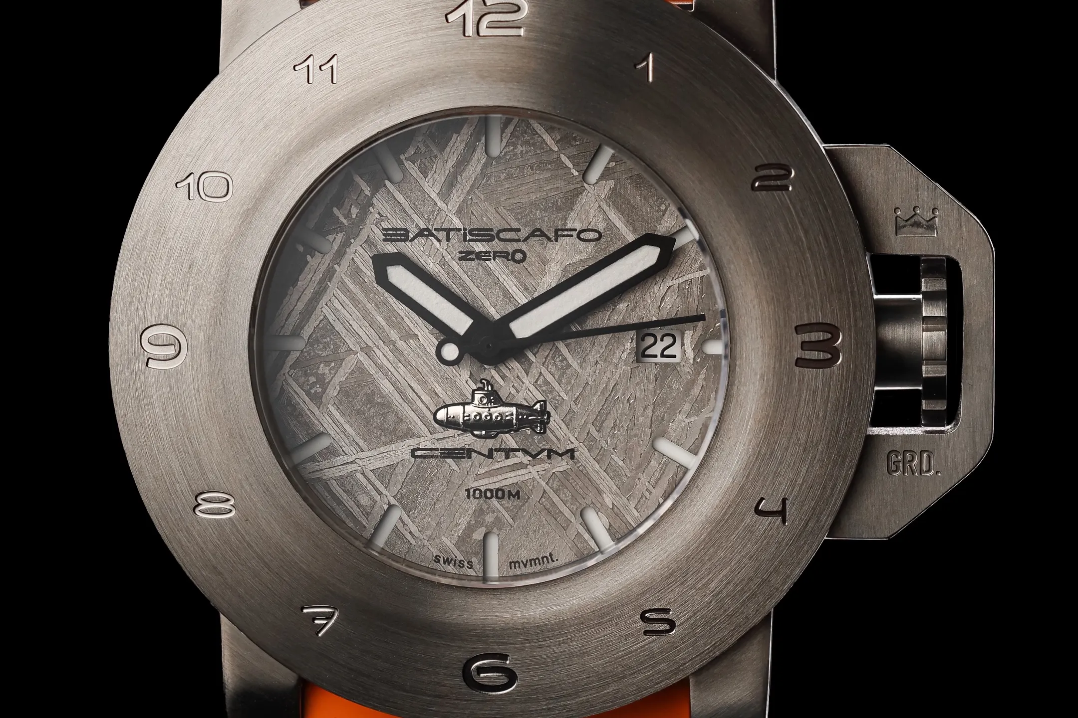 BATISCAFO Zero47-1000m watch featuring a titanium case and meteorite dial, with a depth rating of 1000 meters.