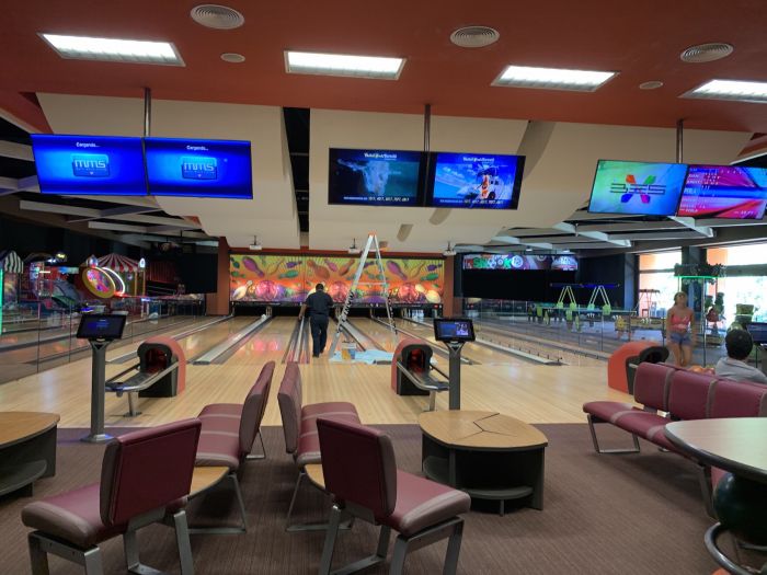  The bowling alley at Barcelo Maya near Cancun.