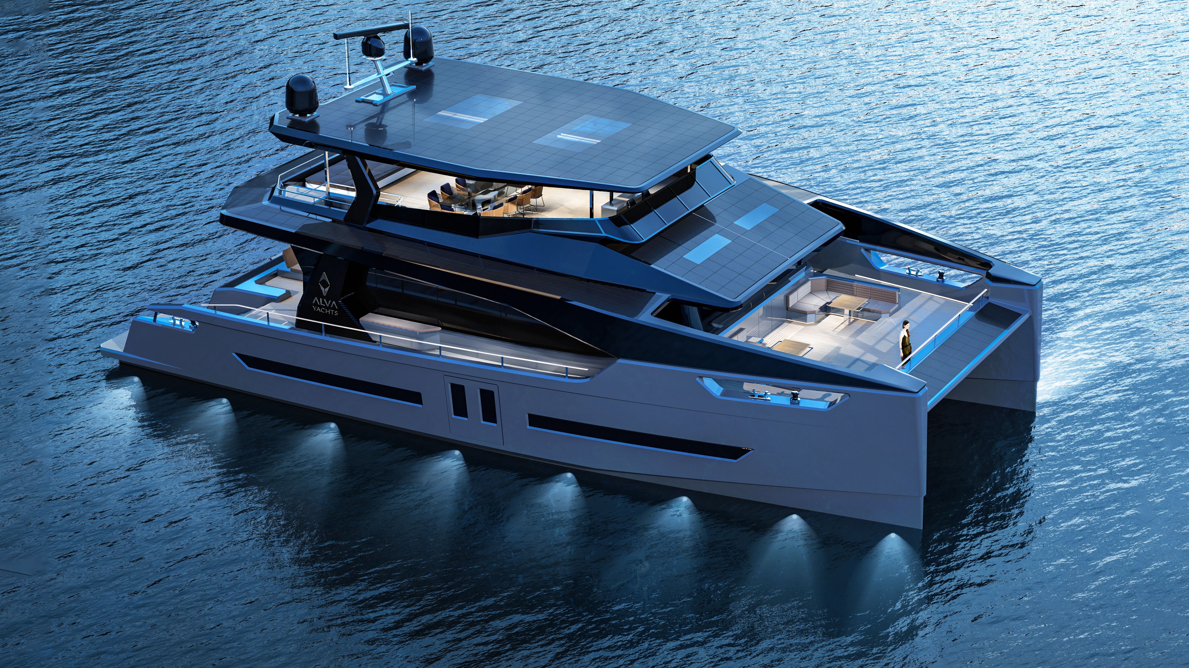 yacht concept, catamaran, luxury yacht