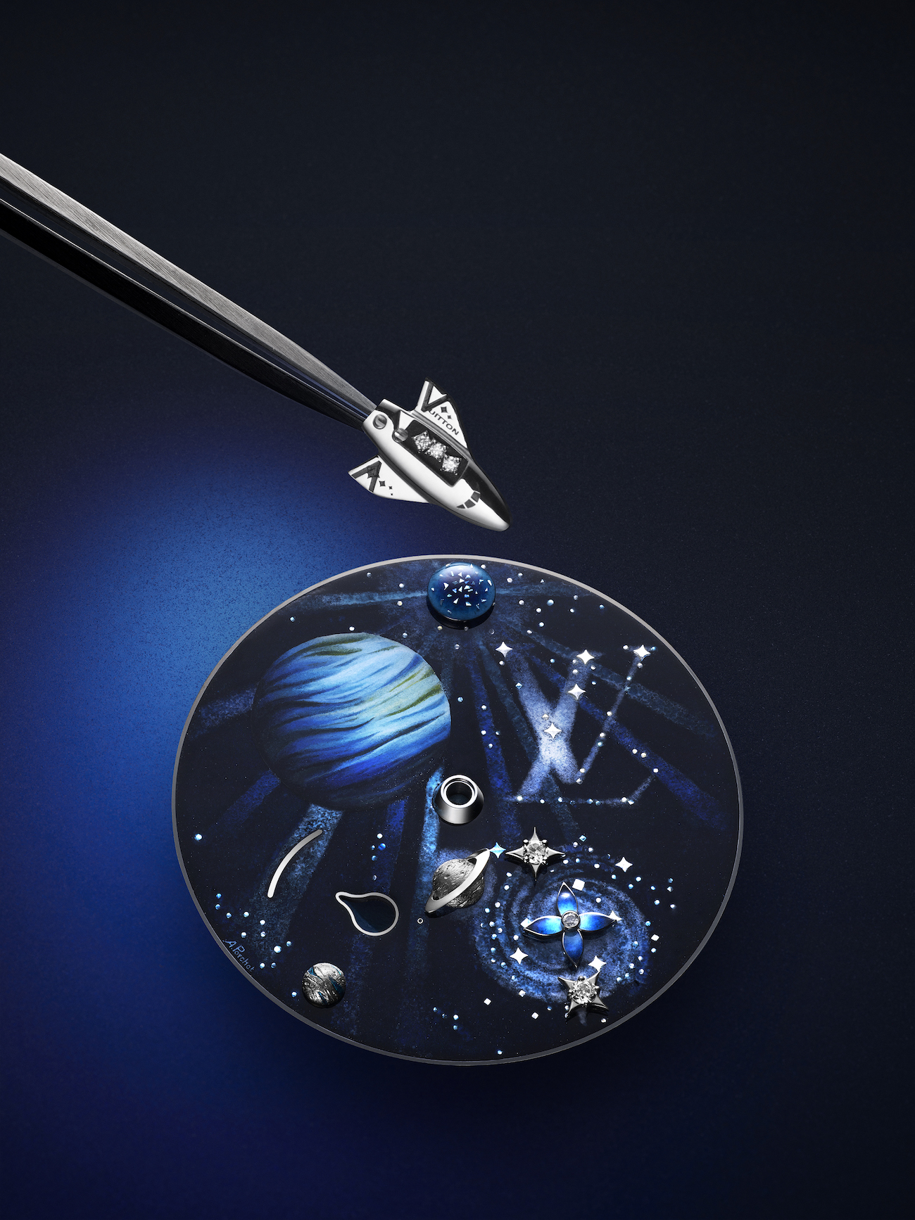 Louis Vuitton Spaceman Sapphire Diamond Charms