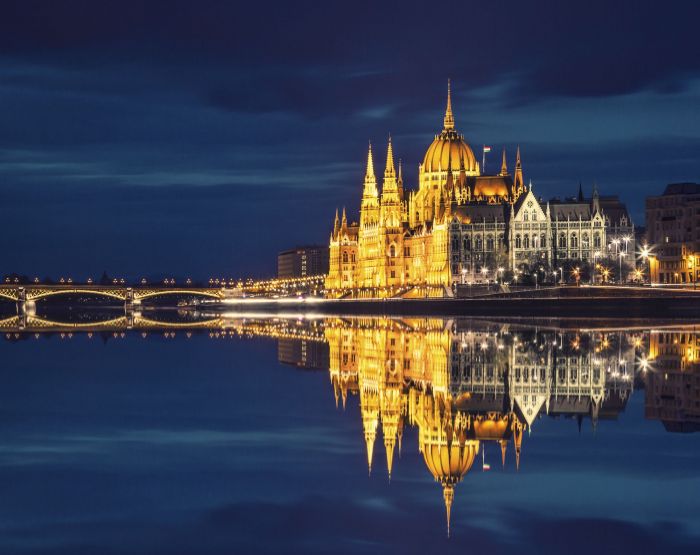 Budapest at night.