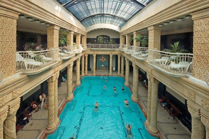 The beautiful indoor pool at Gellért.