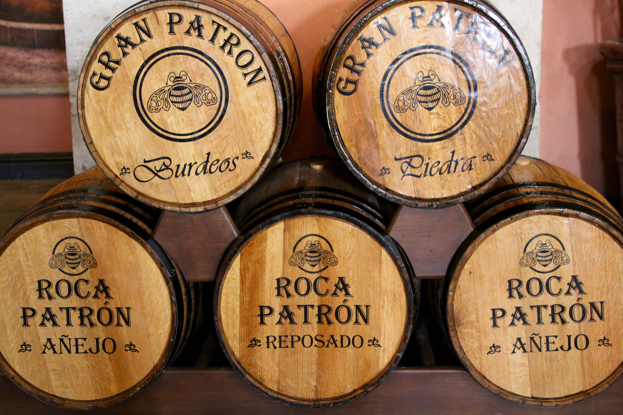 Aging tequilas at Patron