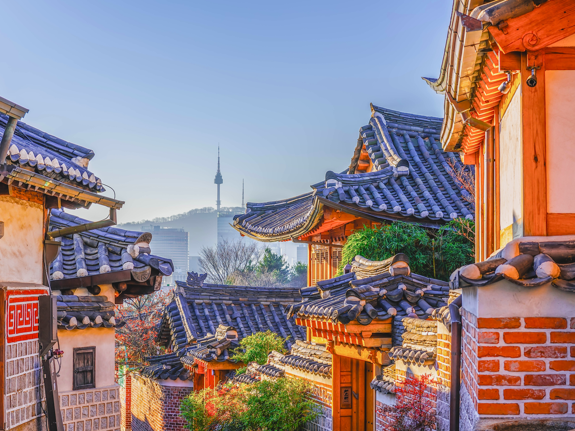 Bukchon Hanok Village in Seoul, South Korea