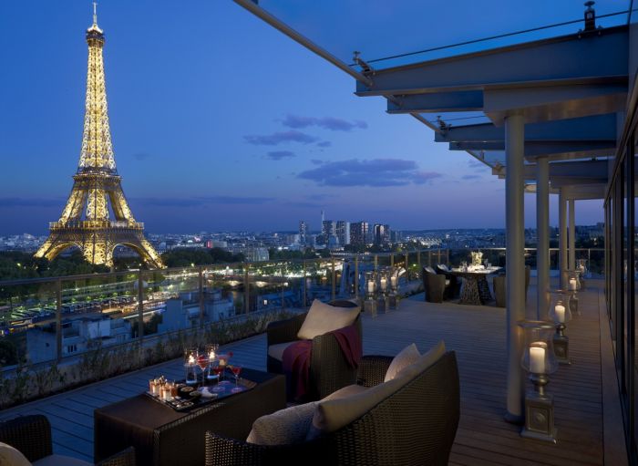 The view from the Eiffel Tower Restaurant at the Paris Hotel and