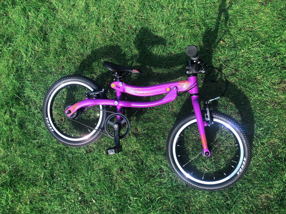 black and purple bikes
