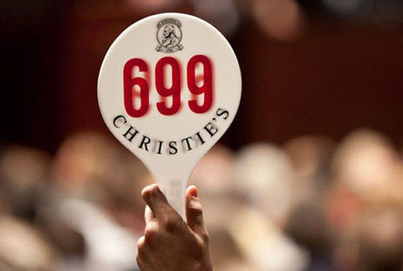 Christie's auction paddle