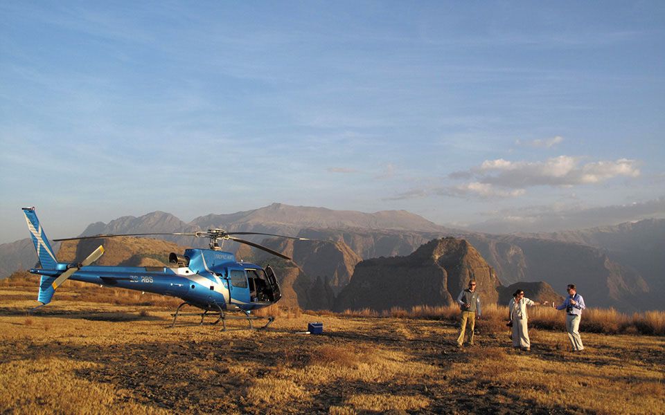 ethiopia by helipcopter