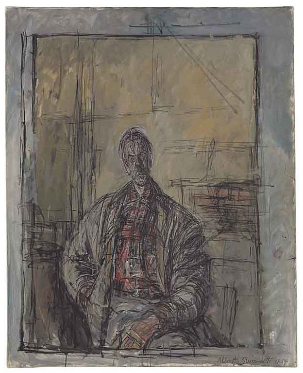 Alberto Giacometti 1954  Diego en chemise ecossaise