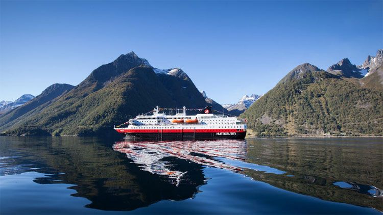 Hurtigruten ship in norway