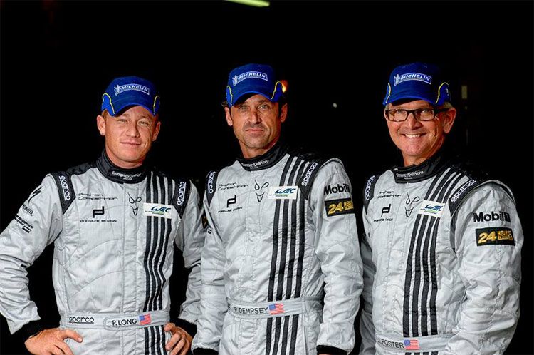 Patrick Dempsey and racing team