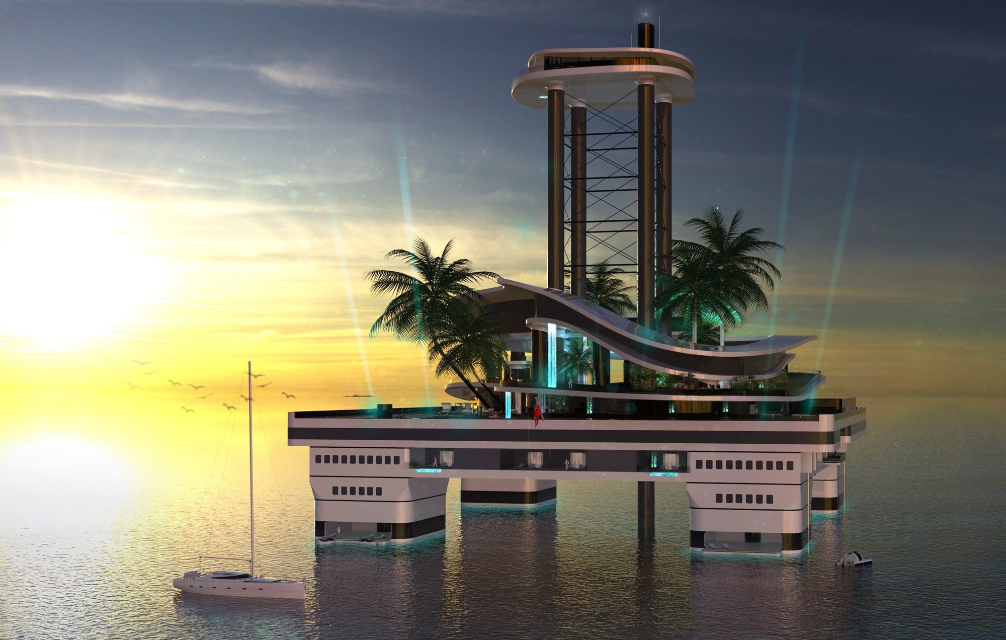 This Private Floating Island Yacht is the Zenith of Billionaire Toys