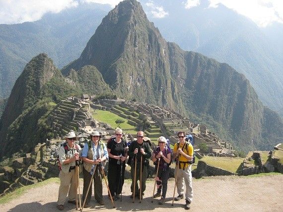 Gene, Betsy, Carolyn, Brian, Karen and Matthew at Machu Picchu