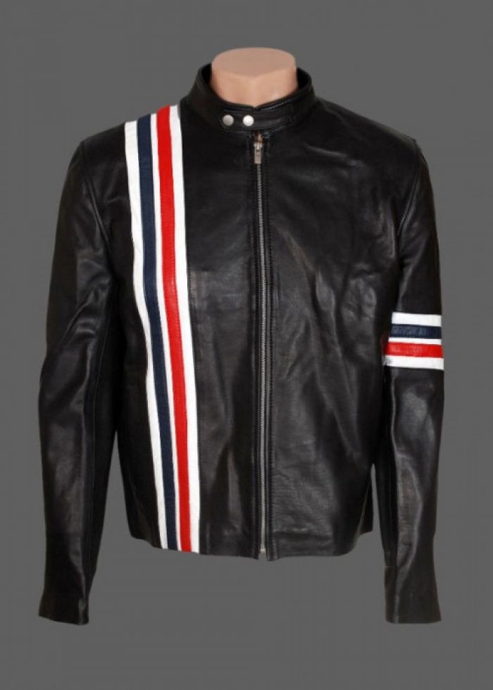 Ride The Style Wave With Easy Rider Captain America US Flag Leather Jacket