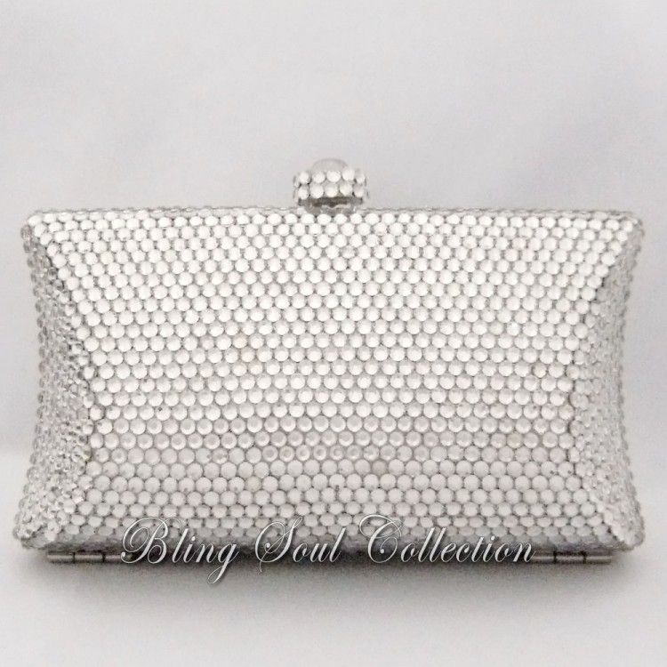 Shiny Clutch Purse With Crystals