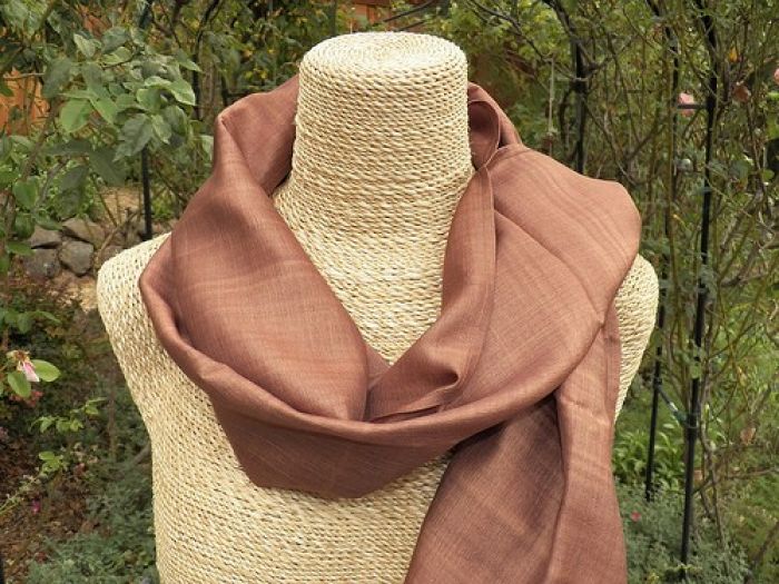 Silk natural scarf