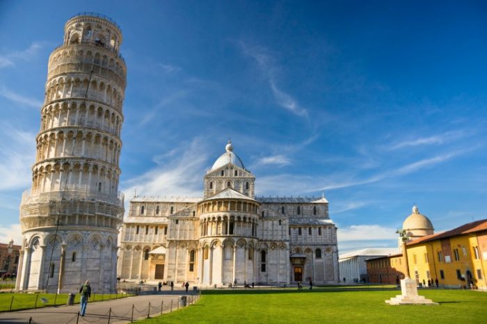 The leaning tower as it is today.