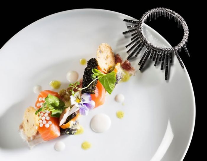 Cured Salmon with Beluga Caviar and White Snail Caviar