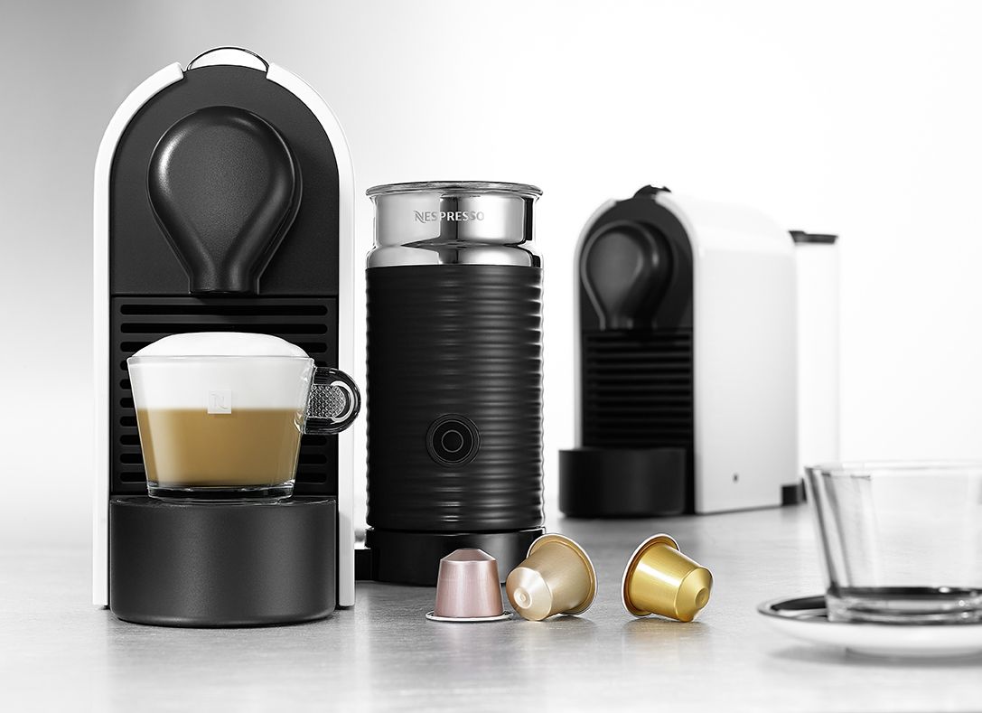 Nespresso UMilk Features Attached Aeroccino Sleek Design