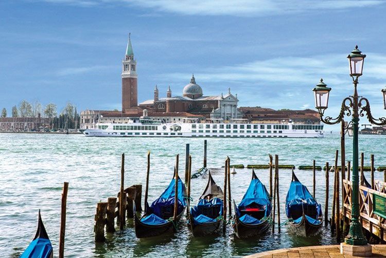 Uniworld's River Countess docked in Venice