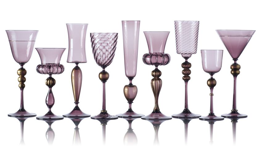 glass goblets